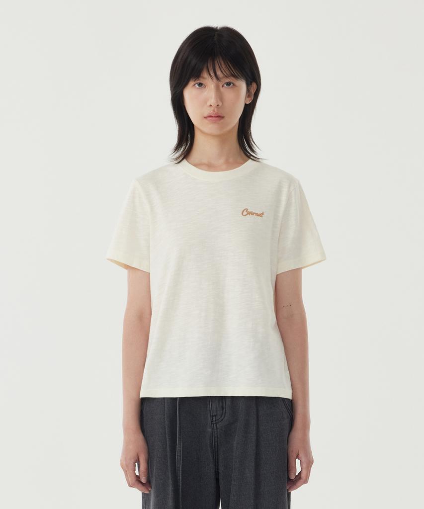 COVERNAT WOMAN Circus Graphic Short Sleeve T-Shirt Butter
