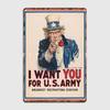 I Want You For Us Army Metal Sign Pub Pub Garage Decoration Poster Tin Sign Poster