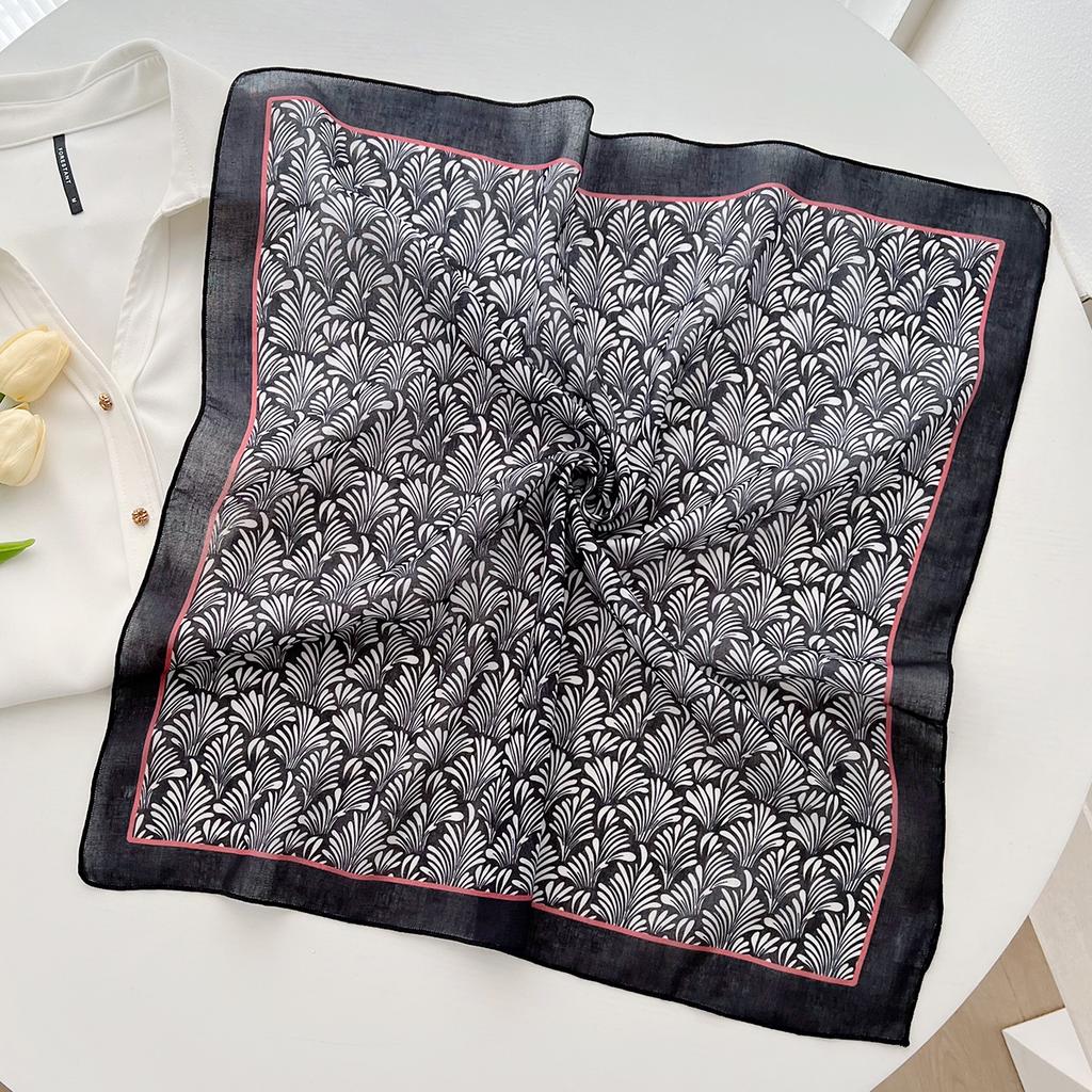1116 Korean version cotton and linen neck scarf women's multi-functional versatile sunscreen bag head scarf silk scarf literary small scarf accessorie