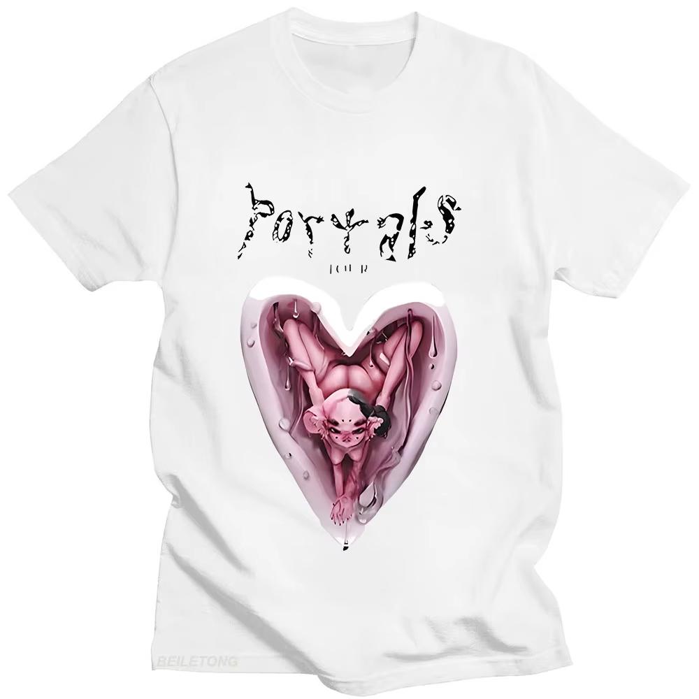 2026 New Summer Melanie Martinez Portals Tour T Shirt Anime Kawaii Teeshirt Short Sleeve Cartoon Cotton Tshirt High Quality