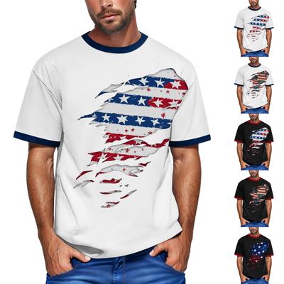 Ανδρικά T-shirt T-shirts Graphic Text Pool3D Printing Street Casual κοντά μανίκια εμπριμέ ρούχα Basic