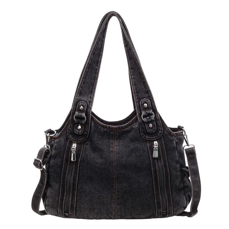 Denim-Tasche für Damen2026Neue trendige lässige Umhängetasche, geräumige Tragetasche, geeignet für die Uni und den Weg zur Arbeit, Crossbody-Ta