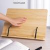 Wood Textbook Book Stand 6 Angles Adjustable Book Holder with Metal Page Clips for Music Scores Cook Recipe Tablet