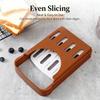 Bread Slicer for Homemade Loaf, Toast Slicing Guide, Compact Bread Cutting Rack with Crumb Tray, Space Saving Kitchen Baking Tool for Sandwich Bread