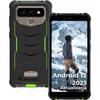 HOTWAV T5 Max Téléphone Portable Incassable 4Go+64Go 6.0" HD+ Smartphone Android 13 Caméra 13MP Dural SIM 4G Telephone NFC/GPS Vert