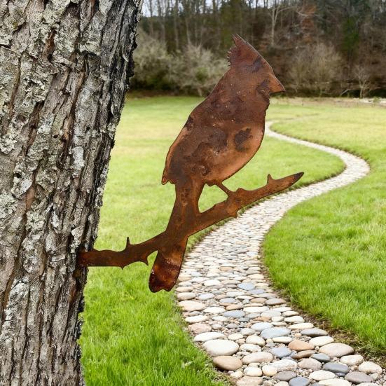 Rostige Eisen Vogel Silhouette Gartenstecker Vintage Kunst Skulptur für Outdoor Zaun Deko Einfache Installation Hof Ornament