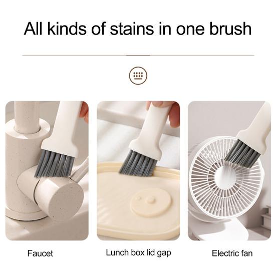 2-in-1-Reinigungsbürste für Becherdeckelspalten mit schrägen Borsten. Reinigungsbürste für Wasserflaschenabdeckungen. Dichtungsentferner. Multifunktionales Reinigungswerkzeug für Becherdeckelspalten