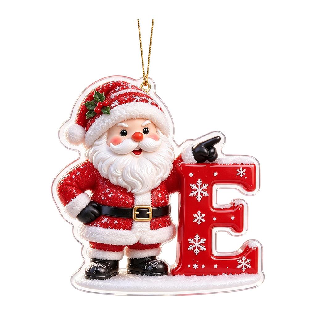 2D Acrylic Hanging Ornament with Theme Design for Christmas Tree Decor, Holiday Party Decoration and Gift