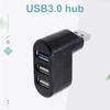 Kolm ühes USB-jaoturi adapter Topelt USB 3.0 teleri väljundport