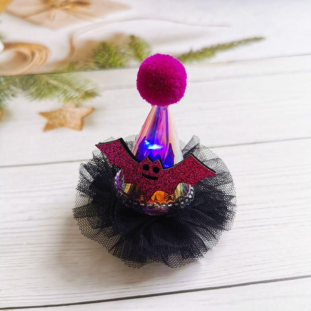 

Cartoon Glowing Ghost Halloween Hat Hair Clip Children Hairpin Hair Accessories Halloween Headwear A
