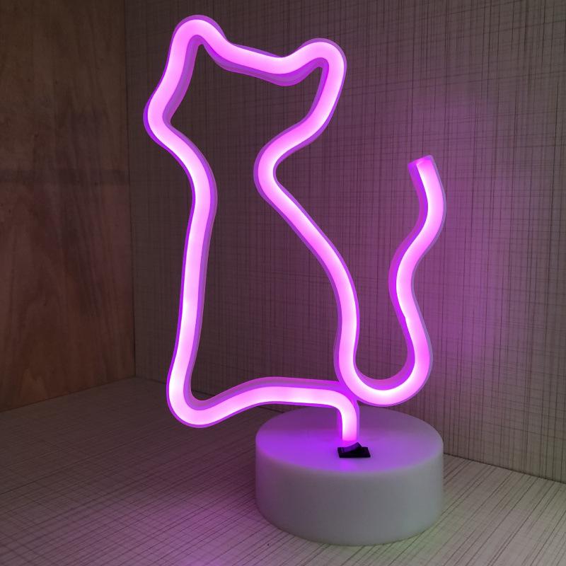 Creative LED Heart Neon Light - Romantic Atmosphere Table Lamp for Bedroom Decor