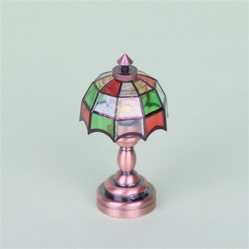 1/12 Scale Dollhouses Colorful Lamp Miniature Furniture Pretend Play for Kids Doll House Furniture Model for Dollhouses