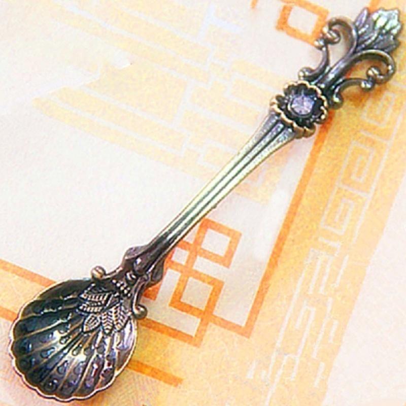 4 PCS/SET Retro Coffee Spoon Dessert Spoon Creative Mixing Spoon Arabic Style LS