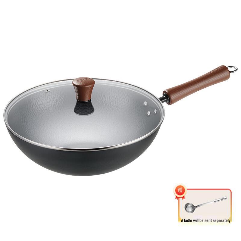 SUPOR 30cm Fine Iron Wok with Spatula