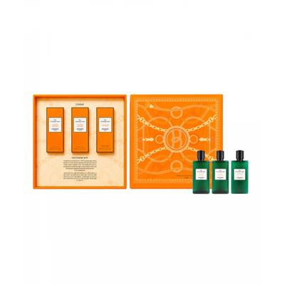 Hermes Amenity Hermes Odorange Verte Körper 3-teiliges Set Kostenlose Einkaufstasche