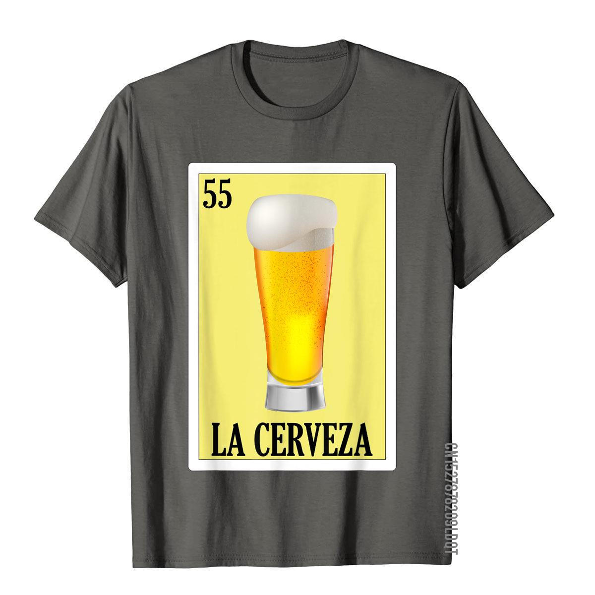La Cerveza Lottery Gift Mexican Lottery La Cerveza TShirt New Design Mens Tops Tees Vintage T Shirt Cotton Moto Biker S