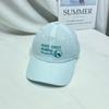 Embroidered Letter Baseball Cap With Flat Top And Wide Brim For Summer Fashion