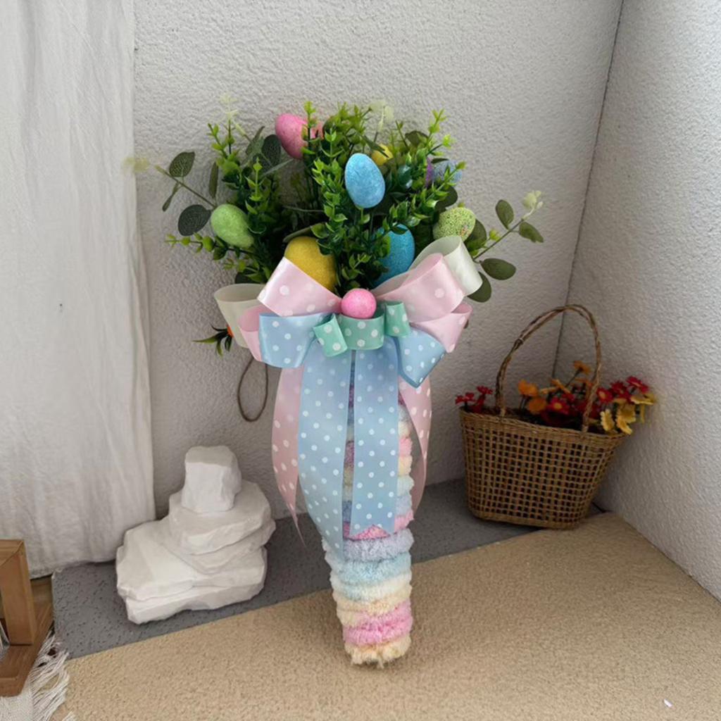 Velikonoční věnec s velikonočním věncem Simulace rostlin Závěs na dveře Domov Party Dekorace Ornament Přívěsek