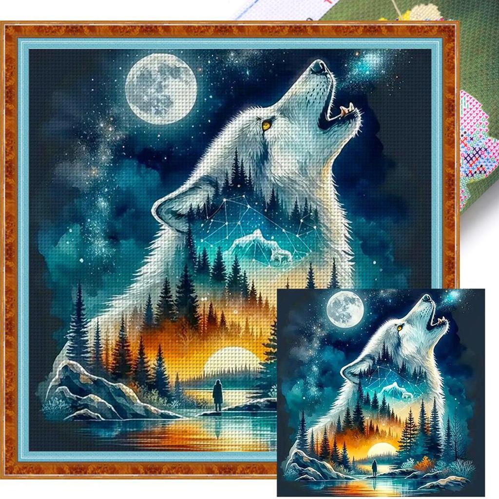 Full Embroidery cotton Thread 11CT Printed Animal Cross Stitch Kit Art