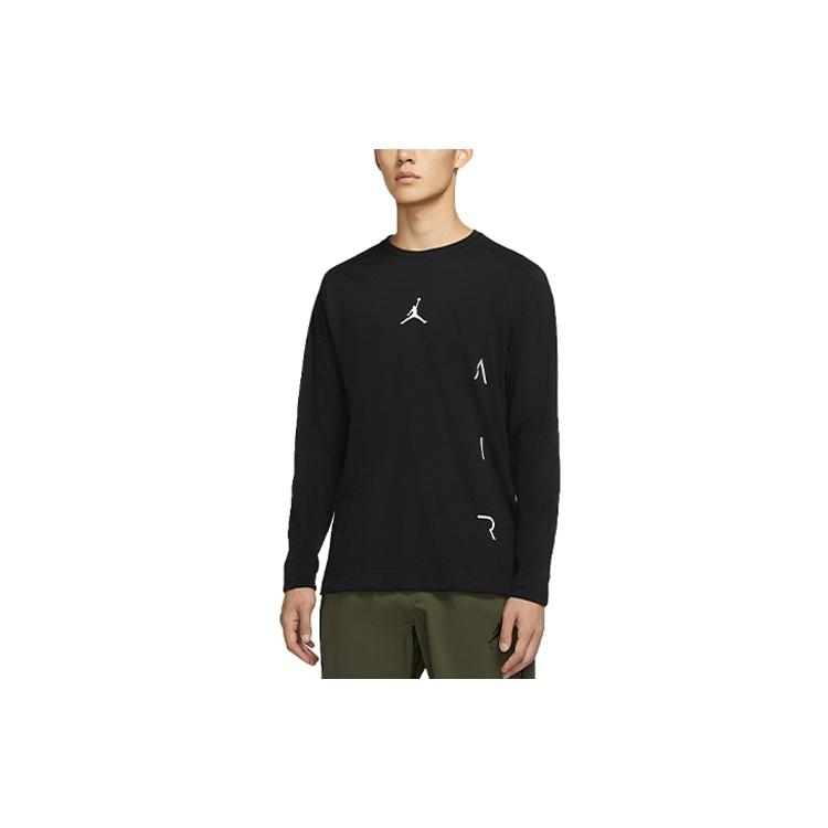 Air Jordan Air Athleisure Casual Sports Long Sleeves T-shirt Black Men s DB4367-010 S