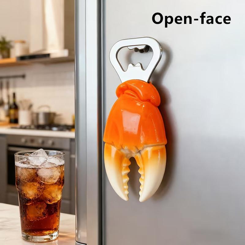 

Crab Claw Bottle Opener with Magnetic Fridge Mount, Stainless Steel Beer Opener for Kitchen & Bar Decor