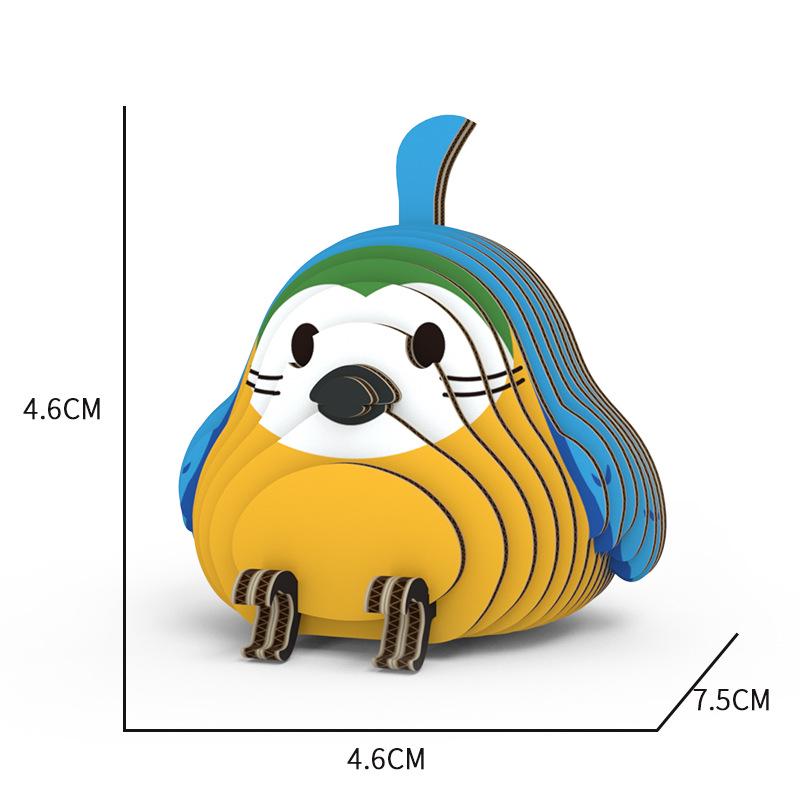 

3D Little Bird Paper Puzzle - Interlocking Building Blocks Toy for Kids