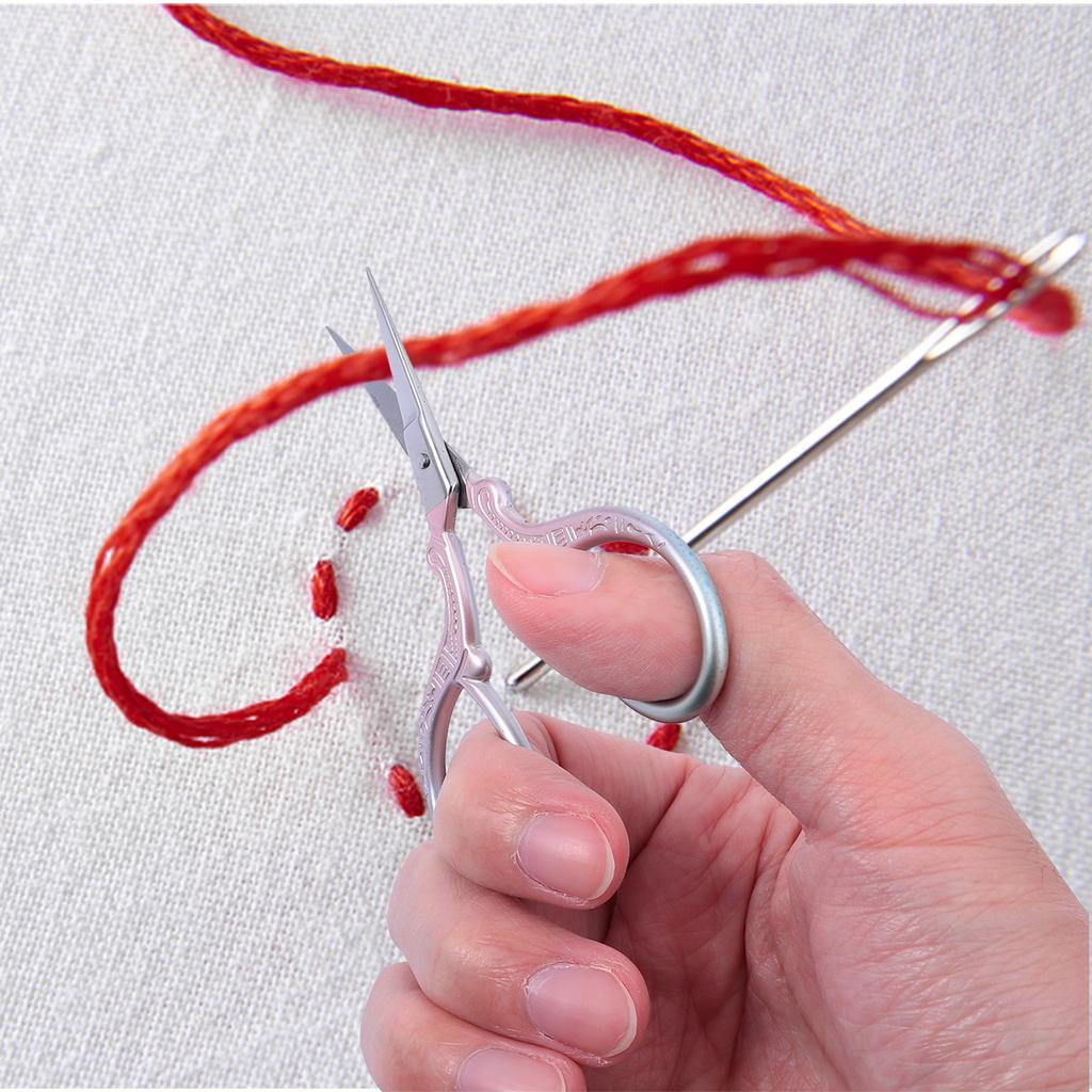 1Set Embroidery Scissor Premium Metal Cover Sharp Pointed Tip for Thread Paper Cutting Sewing Needlework Craft DIY Tool