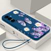 Colorful Butterfly Print Case For Samsung Galaxy S26 S25 Ultra S24 S23 S22 Plus S21 FE A15 A16 A17 A35 A36 A54 A55 A56 5G Soft Cover