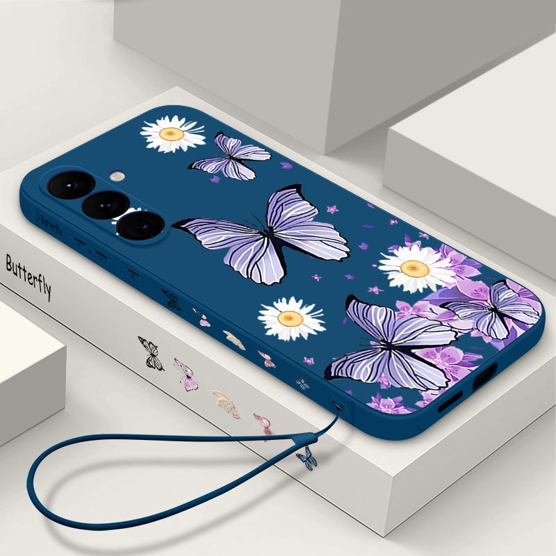 Colorful Butterfly Print Case For Samsung Galaxy S26 S25 Ultra S24 S23 S22 Plus S21 FE A15 A16 A17 A35 A36 A54 A55 A56 5G Soft Cover