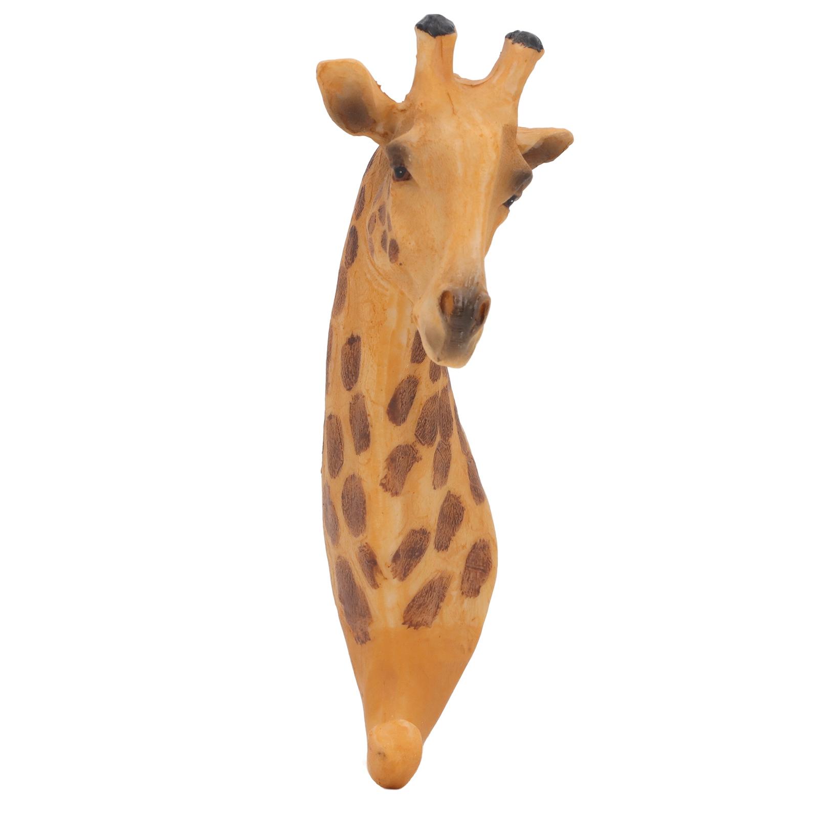 

Крючок для одежды в виде рогов животных из смолы и железа, многофункциональный винтажный настенный крючок для животных, вешалка в виде жирафа