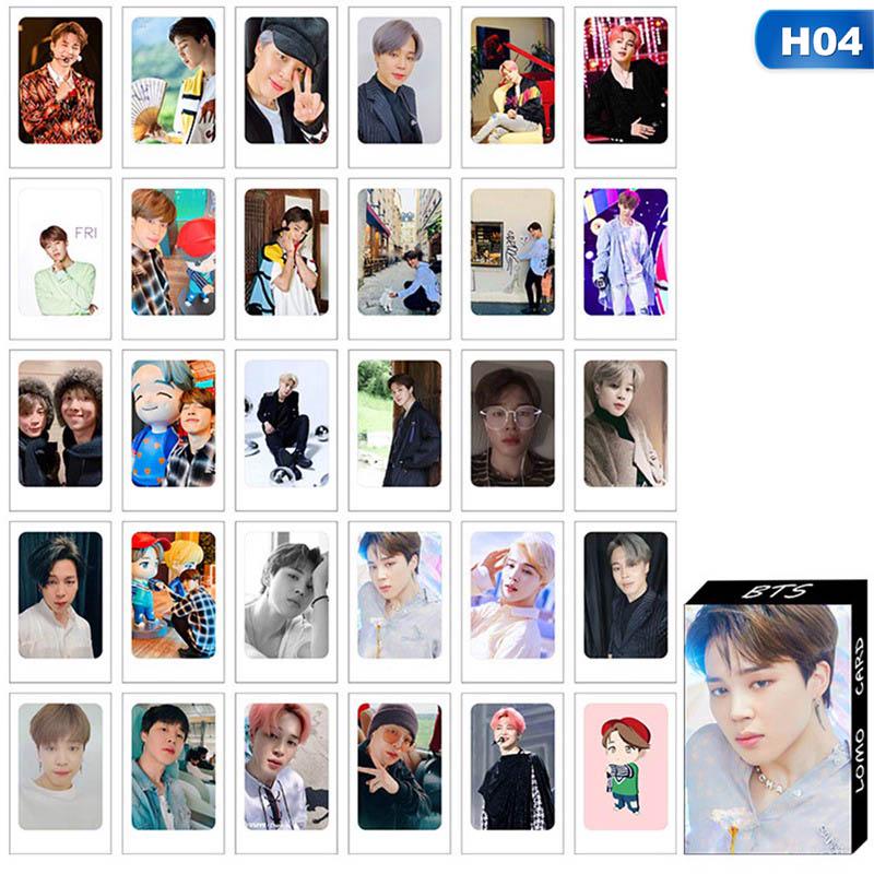 Pocztówka BTS Karta LOMO 30 sztuk w pudełku Plakaty Zestaw pocztówek pamięciowych Kartki z życzeniami Pocztówki prezentowe