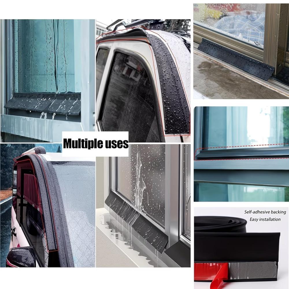 1PC 1m/3metersX55mm Home Window Water Blocking Bar Sliding Window Rain Weatherstrip Windproof Sealing Strip