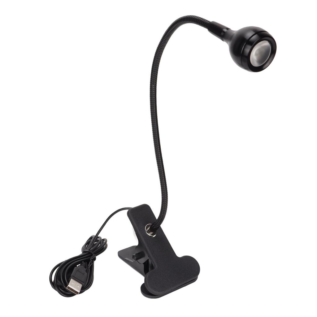 3W UV Glue Curing Lamp Adjustable Aluminum Alloy ABS USB Led Light Ultraviolet Lamp with Clip Control Switch Gooseneck