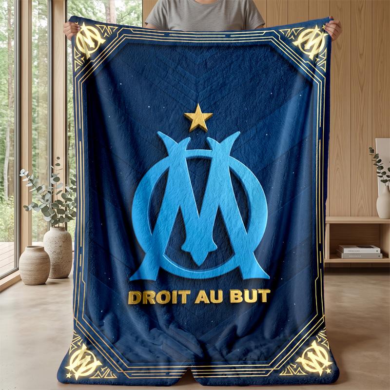 Olympique Lyonnais FC Soft Flannel Fleece Blanket Lightweight Cozy Warm Throw Blanket For Sofa Bed Home Decor