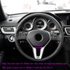 35MM W176 W246 W204 X204 W212 W207 W156 W117 Interiör Bil Ratt Kolfiberöverdrag Panel Trim För Mercedes Benz