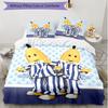 3-teiliges Bettbezug-Set (1 * Bettbezug + 2 * Kissenbezug, ohne Kern), Bananas in Pyjamas Aufdruck Weiches Ganzjahres-Bettwäscheset, Heim-Schlafzimmer-Dekoration Geschenk
