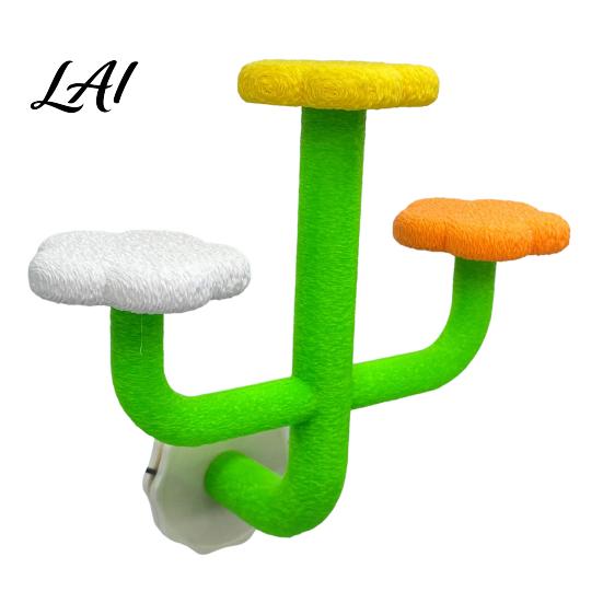Multi-tiered Bird Perch Cactus Parrot Perch Multi-Tier Textured Non-slip Standing Platform Budgie Easy Install Toy Toy Cage Accessory for Parakeets