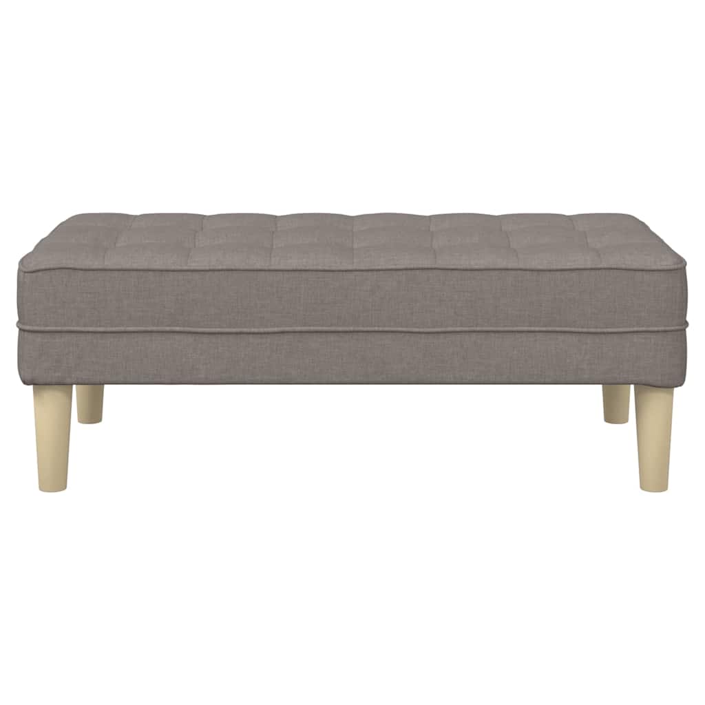 Bench with Cushion Taupe 113 X 57 X 39 Cm Fabric