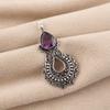 Amethyst Gemstone 925 Sterling Silver Handmade Jewelry Designer Pendant 1.8" For Your Love CP-45-2