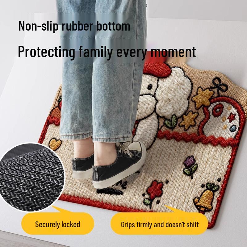 Creative 3D Cartoon Animal Quick-Dry Bathroom Mat – Water-Absorbent Diatom Mud Decorative Entry Mat