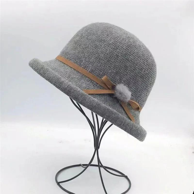 Curled Top Hat Autumn and Winter Thin Japanese Fashion Bucket Hat Sunscreen Visor Hat