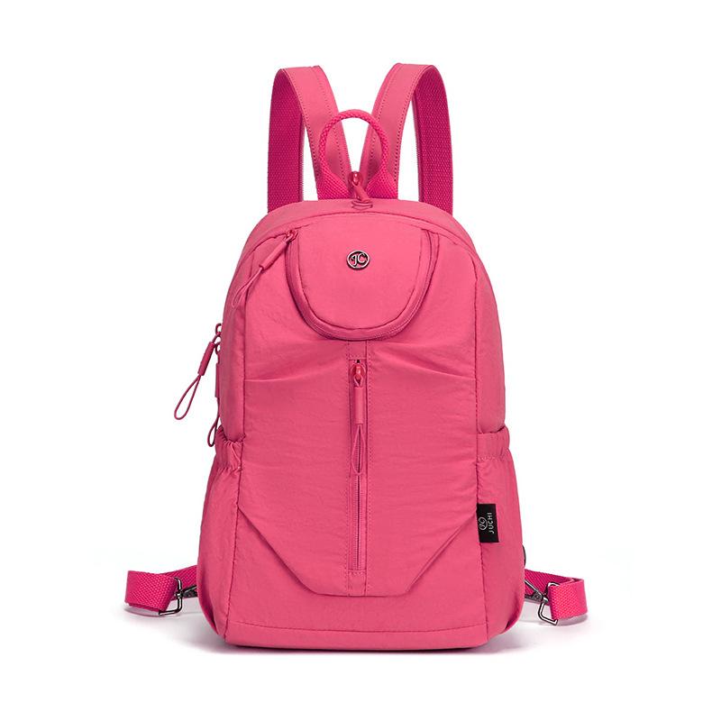 Schoolbag Large capacity breast bag Multifunctional small backpack Short trip bag Women's new solid color small backpack Fashion women's backpack