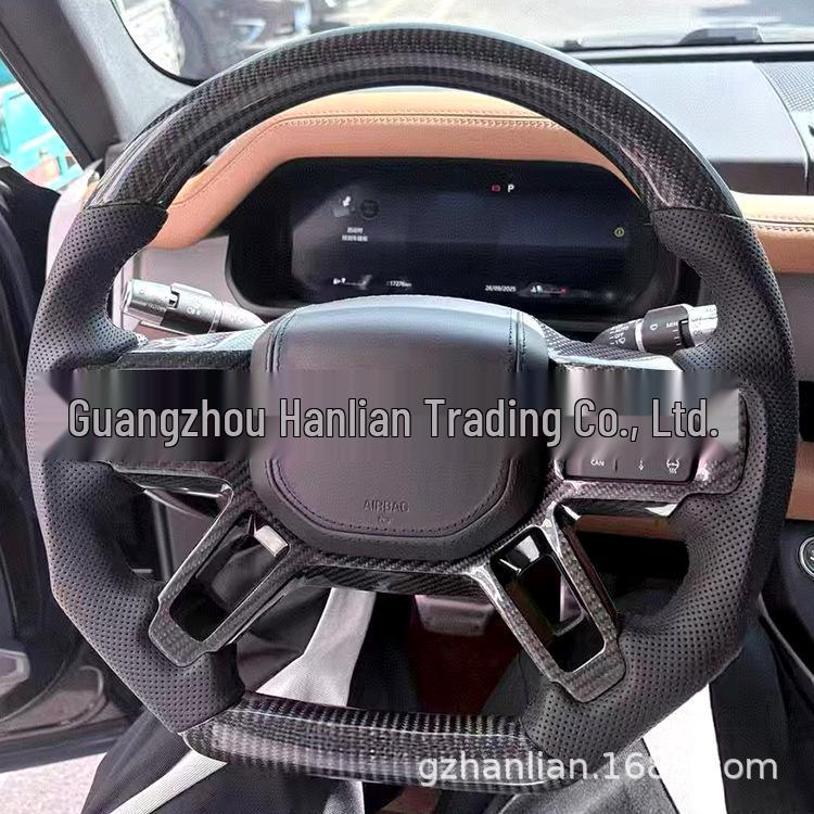 Carbon Fiber Anti-Slip Suede Steering Wheel for Land Rover: Defender, Discovery, Sport, Range Rover 4/5, Velar, Evoque.