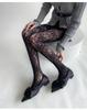 Lace Patterned Sheer Pantyhose Women Floral Mesh Tights Stretchy Seamless Hosiery for Daily Wear and Special Occasions