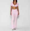 Chen Shijie Europe and the United States New Three-piece Yoga Suit Contrasting Color Quick-drying Sports Suit Sexy Slim Fitness Suit