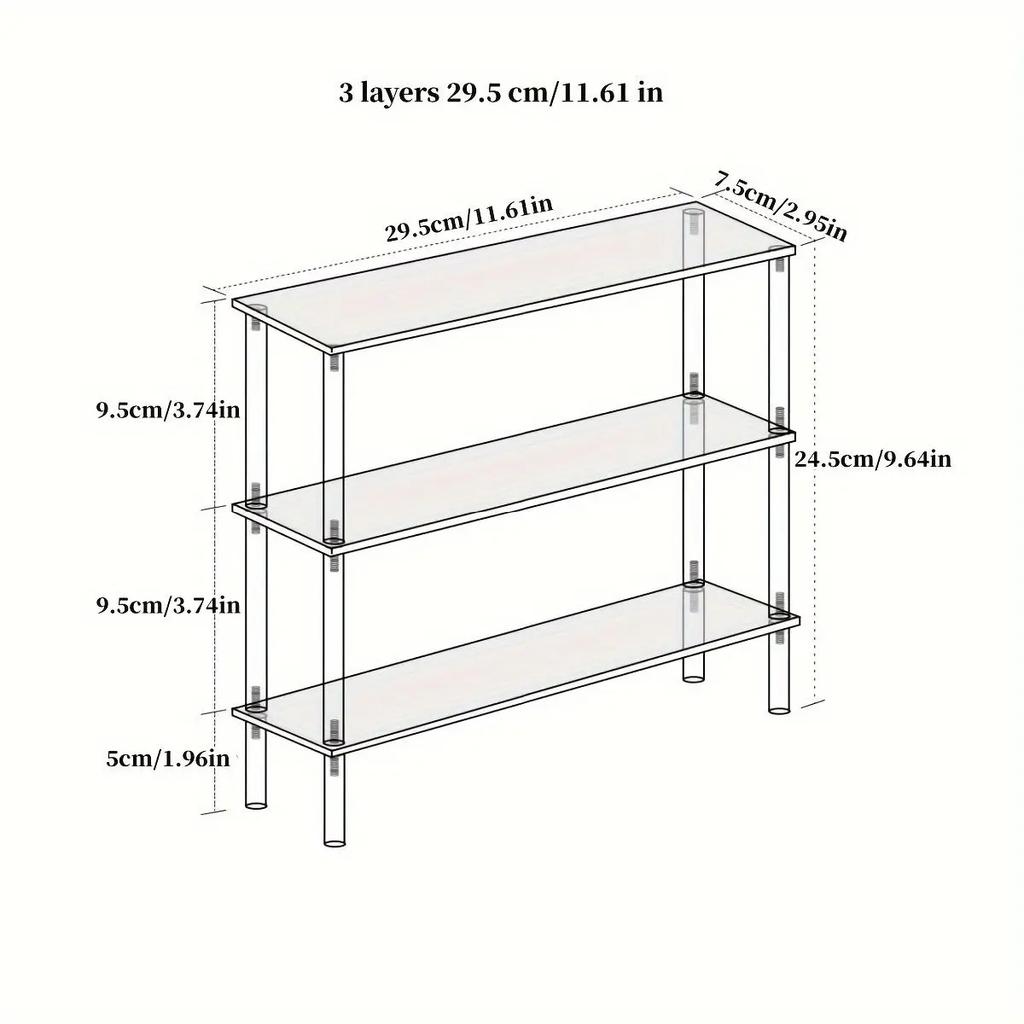 Acrylic Multi Functional Display Stand Desktop Perfume Organizer Transparent Layered Shelf Collectibles Model Stand Holders