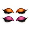2 Pairs Lazy Eye Shadow Eyelash Patch 2-in-1 Eyeshadow Eyelashes Makeup Stickers Reusable Eye Makeup Stickers with False Lashes Shadow