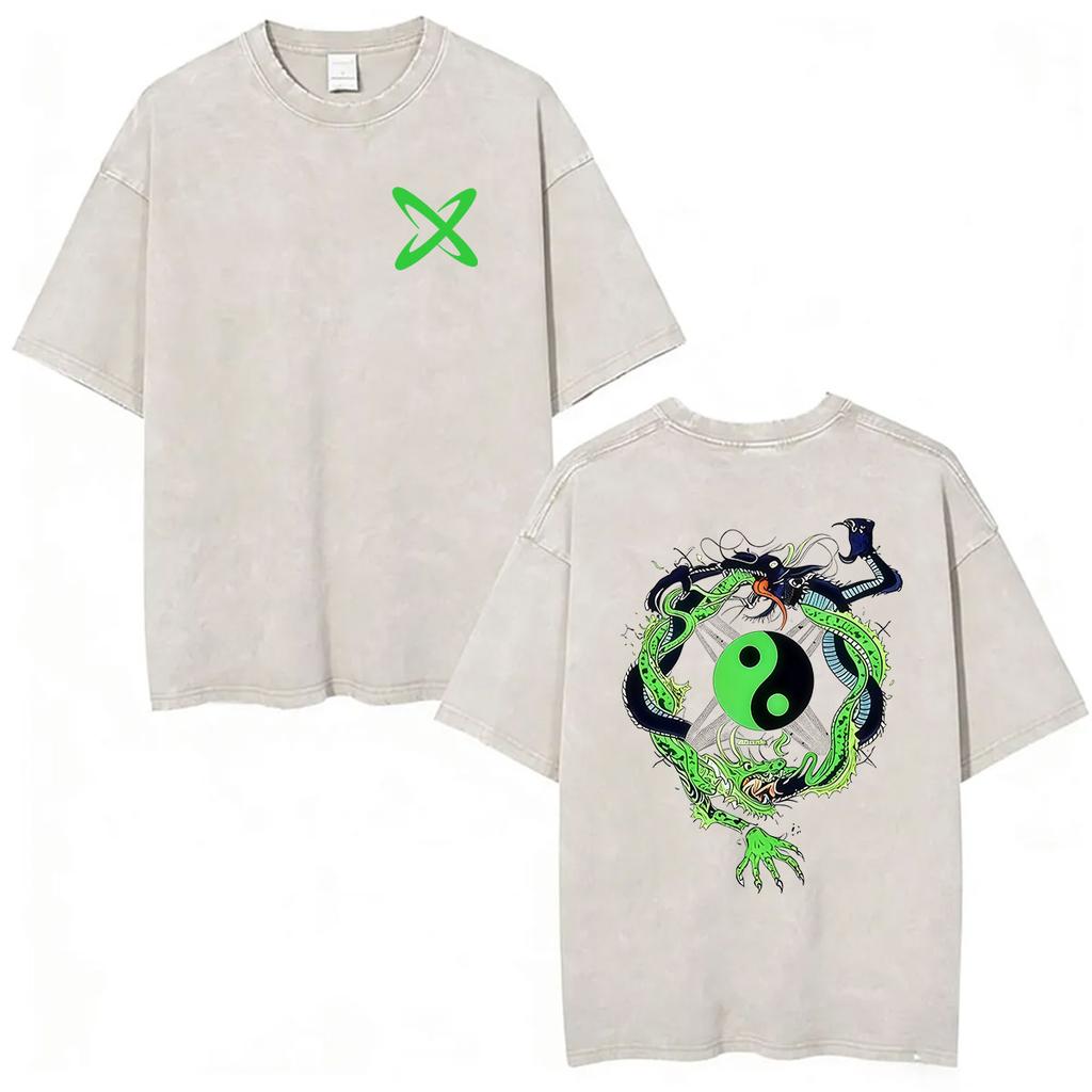 Vintage Washed Feid VS Ferxxo Falxo Tour 2026 Graphic Tshirt Men Women Gothic Fashion High Quality Oversized T Shirt Streetwear