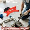 1pc Manuel Pipe Clamps Portable Aluminum Tube Vice Pipeline Support Solid Base Spring Loaded Jawss Multifunctional Tool Gear