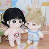 niannyyhouse 10cm20cm Plush Clothes Striped Bodysuit Sling Crawling Suit Vest Cotton Doll Accessories Dress-Up (A3, 10cm)